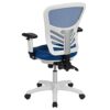 Flash Furniture Office Chair, Mesh, Foam, Polyester, Plywood, Plastic, Metal, Blue, 68.58 x 64.77 x 112.4 cm