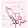 ygqbgy Home Office Game Girl Student Seats Sports Racing Chair Pink Main Live Computer Chair with Lumbar Seat Breathable