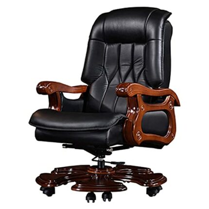 YT.JYUERI Relax Comfortably Safe Office chair Managerial Chairs Home Office Desk Chairs, Solid Wood armrest, PU Leather boss Chair, Swivel Engine
