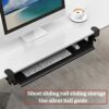 WANGFENG Keyboard Tray Under Desk - Adjustable Tilting Keyboard Shelf with C Clamp Steady Slide Keyboard Stand, No Screw Into Desk Perfect for Ho