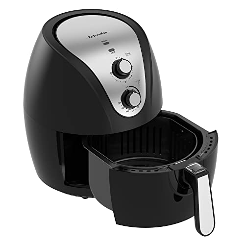 EMtronics EMAF45L Family Size Air Fryer 4.5 Litre for Oil Free & Low Fat Healthy Cooking, 30-Minute Timer - Black