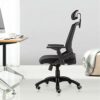 WALNUT Chairs,Office Chair High Back Mesh Office Chair with Adjustable Headrest, Armrest, Seat Height, Lumbar Support and Tilt Tension(Color : Bl
