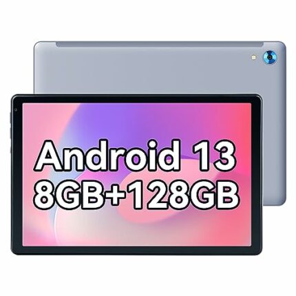 Mouikei Tablet 10 inch, Android 13 Octa core Tablets with 8GB+128GB/1 TB, Bluetooth 5.0, Tablet PC with Google GMS Certified (Grey)