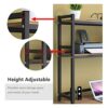 TMUCUNG Computer Desktop Bookcase, 2-Tier Multipurpose Countertop Hutch Display Shelf , Adjustable Wood Rack Organizer for Home Dorm Office Suppl