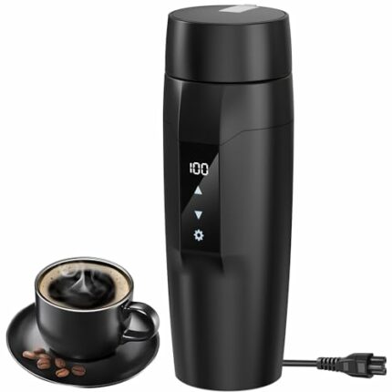 Portable Electric Kettle, 300w Mini Water Heating Cup, 350 Ml Car Heating Cup, Tea Kettle304 Stainless Steel Inner Liner With Automatic Shut Off
