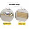 Folding Wall Mounted Workbench Drop Leaf Table, For Small Spaces Desk Office Home Kitchen Solid Wood Dining Table Computer Desk,Black-50 * 50cm/2