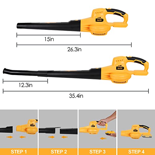 Mellif Cordless Leaf Blower for DEWALT 18V Battery Handheld Electric Jobsite Air Blower 100CFM 110MPH Powerful for Lawn Care | Snow Blow | Yard C