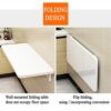 Wall Mounted Folding Table Home Folding Table for Study Workbench, Home, Office Easy to Install Folding Computer Table, White 20 Sizes (Color : W