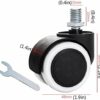 GTYT Office Chair Caster Wheels,Heavy Duty Swivel Chair Caster,PU Castor Set,Universal Fit Replacement,Computer Chair Twin Wheel,Threaded Stem 10