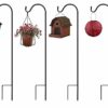 Urban Deco Shepherds Crook Hooks for Garden Lights Adjustable Metal Stake Hangers Garden Heavy Duty Plant Hooks for Garden Lights Weddings Plant