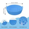 Silicone Air Fryer Liner, 2 Pack Air Fryer Accessories, Heat Resistant Air Fryer Liners Reusable for Parchment Paper Replacement,Fit to 3.5-7.2L