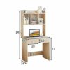 EYHLKM Standing Knee Bed Tray Office Furniture Computer Desk Laptop Stand Countertop Table With Bookshelf (Color : D)