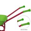 Topwell Kids Wheelbarrow Outdoor Toy Barrow Dual-Wheel Barrow For Child Metal Construction Garden Beach Wheel Barrow-Red/Green