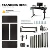 OUTFINE Heavy Duty Dual Motor Height Adjustable Standing Desk Electric Dual Motor Home Office Stand Up Computer Workstation with Splice Board (Bl