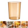 DOITOOL Car Trash Cans Clear Round Wastebasket Trash Can Bin Small Plastic Garbage Container Modern Open Recycling Bin for Bathroom Bedroom Home