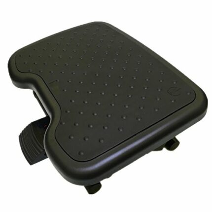 Wgwioo Footrest Adjustable Height Ergonomic Sole Massage Rocking Foot Rest for Home Office,Black