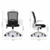 BZLSFHZ Ergonomic Office Desk Chair Mesh Swivel Computer Task Chair Mid Back with Flip Up Arms