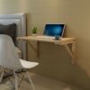 LUNEZY Solid Pine Wood Wall-Mounted Table,Floating Dining Table,Folding Computer Desk,Multi-Function Study Table,14 Sizes,for Workbench,Kitchen,L