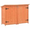 LUKEO Garden Shed Outdoor House with 2 Shelves and 2 Doors for Tools and Lawn Mower Storage Space Wood,120x50x91cm