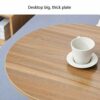 WALNUT Basic Small Home Office Desk Laptop Table with Solid Wood Leg for Small Space (Size : XS)