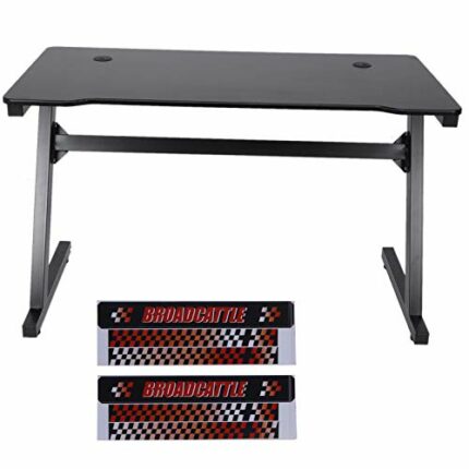 Computer Table, Ergonomic Z Shape Stable Gaming Table Computer Desk for Gaming Monitor Keyboard