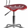 Flash Furniture Office Chair, Chrome, Wine Red, 41.91 x 43.18 x 88.27 cm