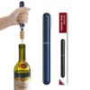 2-in-1 Air Pressure Wine Opener with Foil Cutter Wine Bottle Opener Easy-Open Air Pump Wine Opener Portable Travel Wine Corkscrew Handheld Wine C