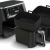 2Pcs Silicone Air Fryer Liners for Ninja Air Fryer Dual, Ninja Liner for Double Silicone Pot Ninja Air Fryer Accessories, Airfryer Liners Airfrye