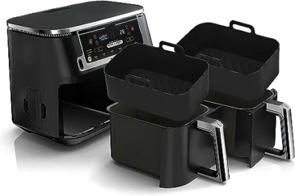 2Pcs Silicone Air Fryer Liners for Ninja Air Fryer Dual, Ninja Liner for Double Silicone Pot Ninja Air Fryer Accessories, Airfryer Liners Airfrye