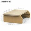 Fenge Monitor Stand 42cm Wood Computer Monitor Riser for Laptop/PC/Printer/TV Screen, with Eco Cork Leg, Home Office Desk Organizer Stand, Oak