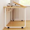 JJDNZ Portable Folding Computer Desk Table Foldable Student Writing Desk Laptop Folding Desk with Adjustable Legs for Small Space Home Office Sch