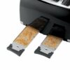 Russell Hobbs 26071 4 Slice Toaster - Contemporary Honeycomb Design with Extra Wide Slots and High Lift Feature, Black