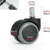 GTYT 48mm Universal Office Chair Caster Wheels,Swivel Chair Wheels In Polyurethane,Casters For Hard Floors,Replaceable Furniture Castor,Double Wh
