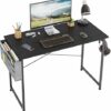 COTUBLR 31 Inch Computer Desk, Home Office Desk, Simple Modern Small Desk for Bedroom, Writing Desk with Storage Bag, Study Table for Students, B