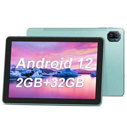 Haehne Tablet 10 inch Android 12, Tablets 10+ inch, 2GB RAM 32GB ROM/SD 128GB, 1.6GHz Quad-Core, 1280 * 800 HD IPS Screen, 2MP+5MP Dual Camer, 45
