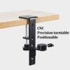 WANGFENG Keyboard Holder For Under Desk, Adjustable C - Clamp-On Keyboard Mouse Platform Wooden Keyboard Sliding Tray Drawer for Office Home Typi