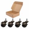 SKOAJAS Plate Casters 4 x Office Chair Castor wheels 2 inch 50mm Stem M11 Nylon Ball Swivel Casters 60kg per wheel Wear resistant Universal for F