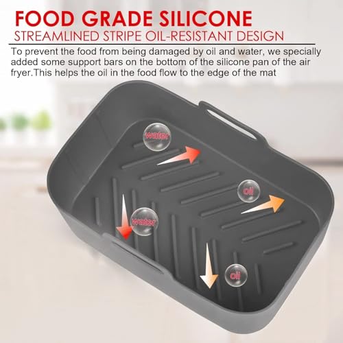 Silicone Air Fryer Liner, Reusable Silicone Air Fryer Liner for Ninja Air Fryer's, 2 Pack