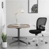 WALNUT Ergonomic Adjustable Office Chair Liftable Computer Desk Swivel Chair Home Comfort Sedentary Chairs with Folding Back (Color : Black)