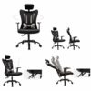 ygqbgy Study/Office Chair Gaming Seat Pc Gamer Chair Rotating Office Furniture with Handrails Mesh Chair