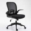 WALNUT Ergonomic Adjustable Office Chair Liftable Computer Desk Swivel Chair Home Comfort Sedentary Chairs with Folding Back (Color : Black)