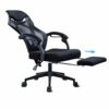 TJLSS Office Recliner Chair, High-Back Desk Chair with Lumbar Support, Height Adjustable Seat, Breathable Mesh Back, Black