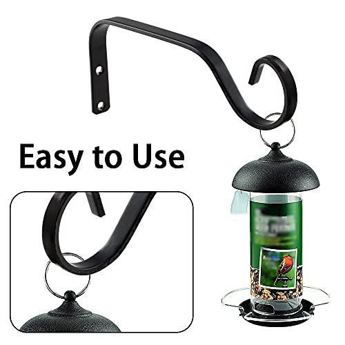 NA 2 Sets Iron Plant Hangers Wall Hooks Hanging Basket Brackets for Garden Bird Feeders, Planters, Lanterns, Wind Chimes,Flower Pot Hook Hanger