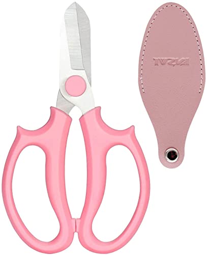 YYG Floral Shears, Premium Steel Garden Pruning Shears Floral Fruits Leaf Scissors Hand Pruner Snip Trimming Tool for Gardening Flower (Purple, 6
