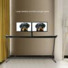 Wakects Gaming Table Desk, Gaming Table for Computer, Ergonomic Gaming Table with RGB LED, for Home Office 150 x 60 x 77 cm