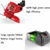 String Trimmer Electric Lawn Mower Small Household Lawn Mower The Best Assistant for Gardens and Farms with Plastic Blade (Size : Battery*2)