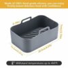 4Pcs Air Fryer Silicone Liners for Ninja Dual Air Fryer, Non-Stick Air Fryer Basket Accessories for Ninja DZ201/ DZ401 8-10 QT, Reusable Silicone