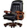 YT.JYUERI Relax Comfortably Safe Office chair Managerial Chairs Home Office Desk Chairs, Solid Wood armrest, PU Leather boss Chair, Swivel Engine
