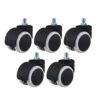 SKOAJAS Plate Casters 50mm Office Chair Swivel Casters Furniture Wheels Screw Thread Stem Replacement for Sofa Bed Goods Shelf Storage Rack Pack