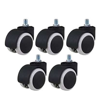 SKOAJAS Plate Casters 50mm Office Chair Swivel Casters Furniture Wheels Screw Thread Stem Replacement for Sofa Bed Goods Shelf Storage Rack Pack
